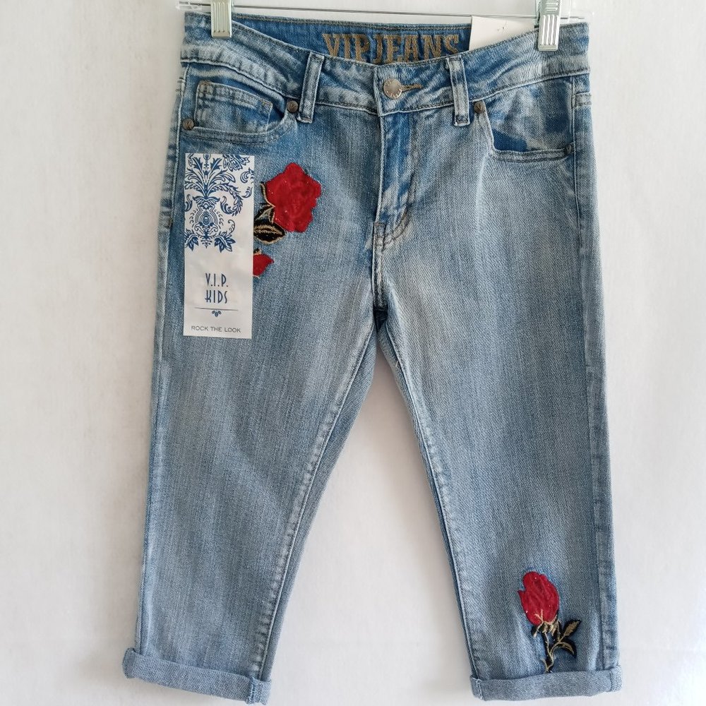 V.I.P. Capri Blue Jeans Kids Size 14